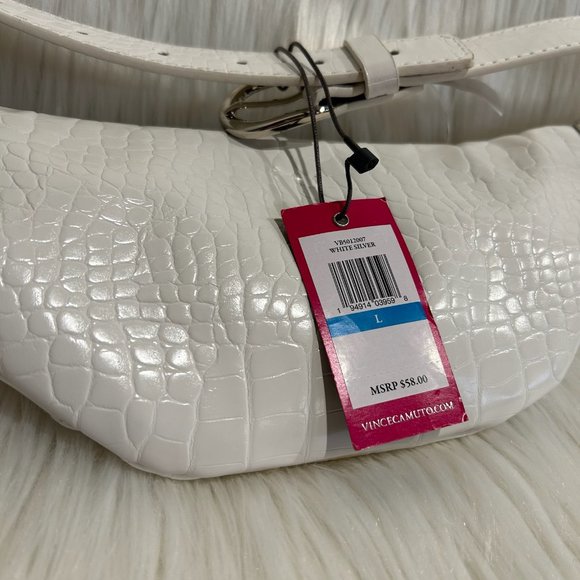 Vince Camuto White Faux Snake Skin Belt Bag - Picture 4 of 9